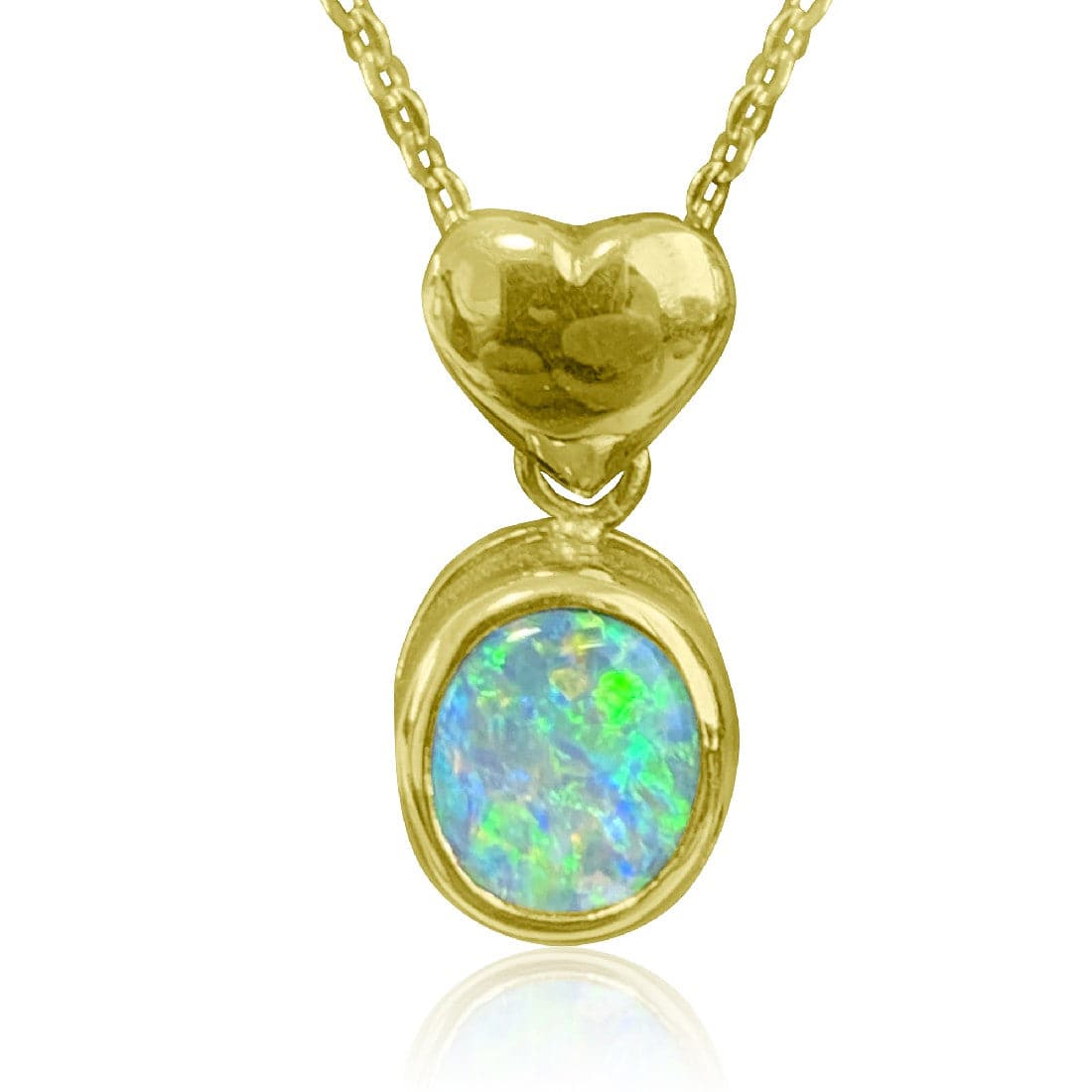 18kt Yellow Gold Crystal Opal pendant - Masterpiece Jewellery Opal & Gems Sydney Australia | Online Shop