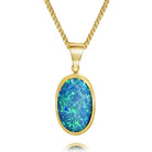 9kt Yellow Gold Opal pendant - Masterpiece Jewellery Opal & Gems Sydney Australia | Online Shop