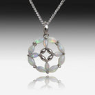 Sterling Silver Opal circle pendant - Masterpiece Jewellery Opal & Gems Sydney Australia | Online Shop