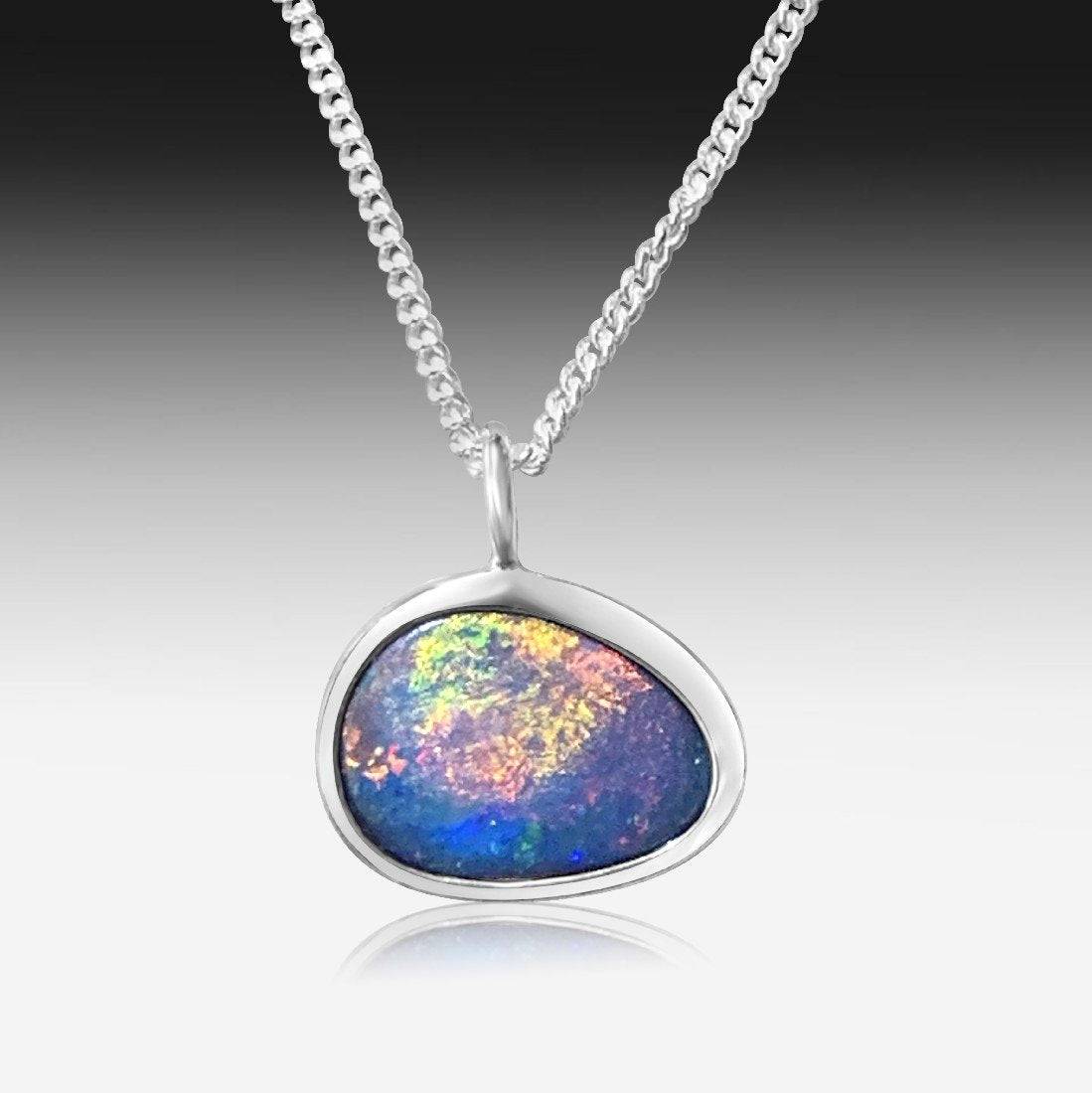 Sterling Silver Opal pendant - Masterpiece Jewellery Opal & Gems Sydney Australia | Online Shop