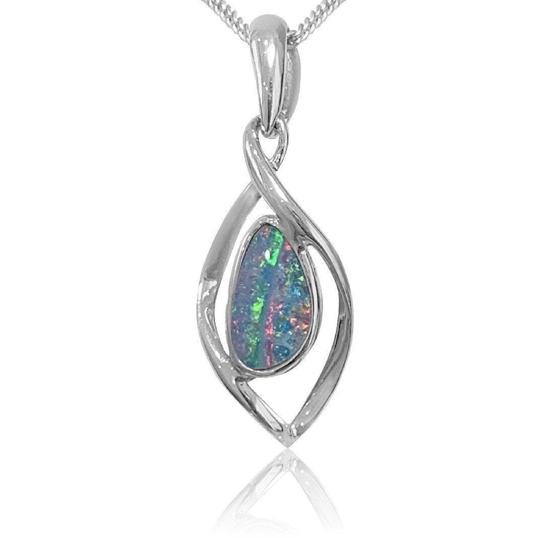 Sterling Silver Opal pendant - Masterpiece Jewellery Opal & Gems Sydney Australia | Online Shop