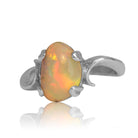 14kt White Gold Black Opal ring - Masterpiece Jewellery Opal & Gems Sydney Australia | Online Shop