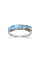 14kt White Gold eternity Opal band - Masterpiece Jewellery Opal & Gems Sydney Australia | Online Shop