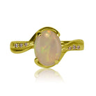 14kt Yellow Gold White Opal ring - Masterpiece Jewellery Opal & Gems Sydney Australia | Online Shop