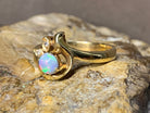 18kt Yellow Gold Black Opal and Diamond ring - Masterpiece Jewellery Opal & Gems Sydney Australia | Online Shop