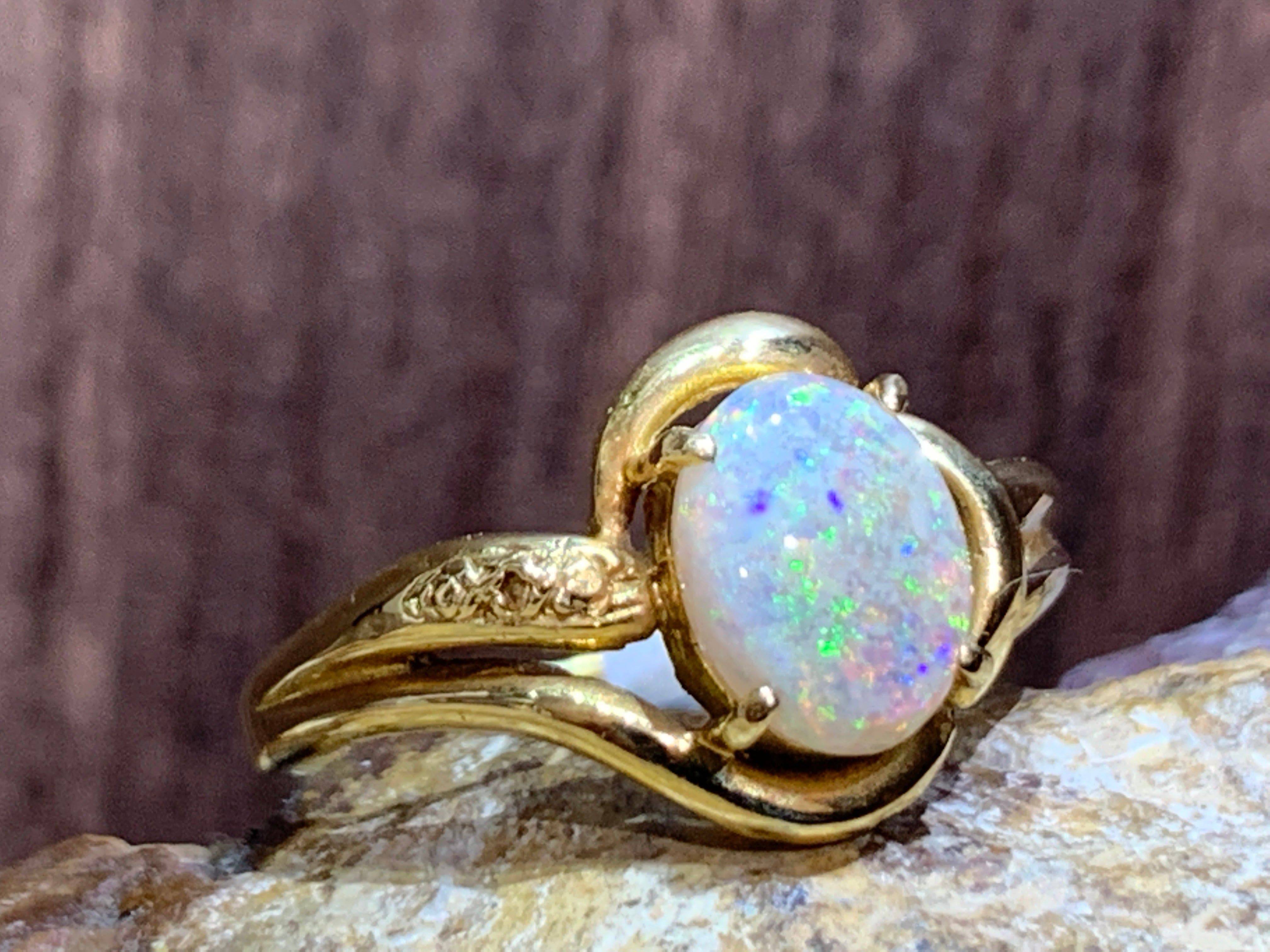 Australian black deals opal ring