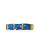 18kt Yellow Gold Opal inlay ring - Masterpiece Jewellery Opal & Gems Sydney Australia | Online Shop