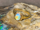 18kt Yellow Gold White Opal ring - Masterpiece Jewellery Opal & Gems Sydney Australia | Online Shop