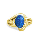 18kt Yellow Gold Black Opal ring - Masterpiece Jewellery Opal & Gems Sydney Australia | Online Shop