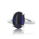 Sterling Silver Black Opal ring - Masterpiece Jewellery Opal & Gems Sydney Australia | Online Shop