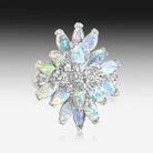 STERLING SILVER OPAL LOTUS RING - Masterpiece Jewellery Opal & Gems Sydney Australia | Online Shop