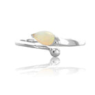 Sterling Silver Pear Shape Opal ring - Masterpiece Jewellery Opal & Gems Sydney Australia | Online Shop