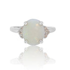 Sterling Silver White Opal ring - Masterpiece Jewellery Opal & Gems Sydney Australia | Online Shop