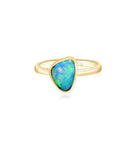 14kt Yellow Gold Opal Black Opal ring - Masterpiece Jewellery Opal & Gems Sydney Australia | Online Shop