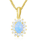 Gold plated Sterling Silver White Opal cluster pendant - Masterpiece Jewellery Opal & Gems Sydney Australia | Online Shop