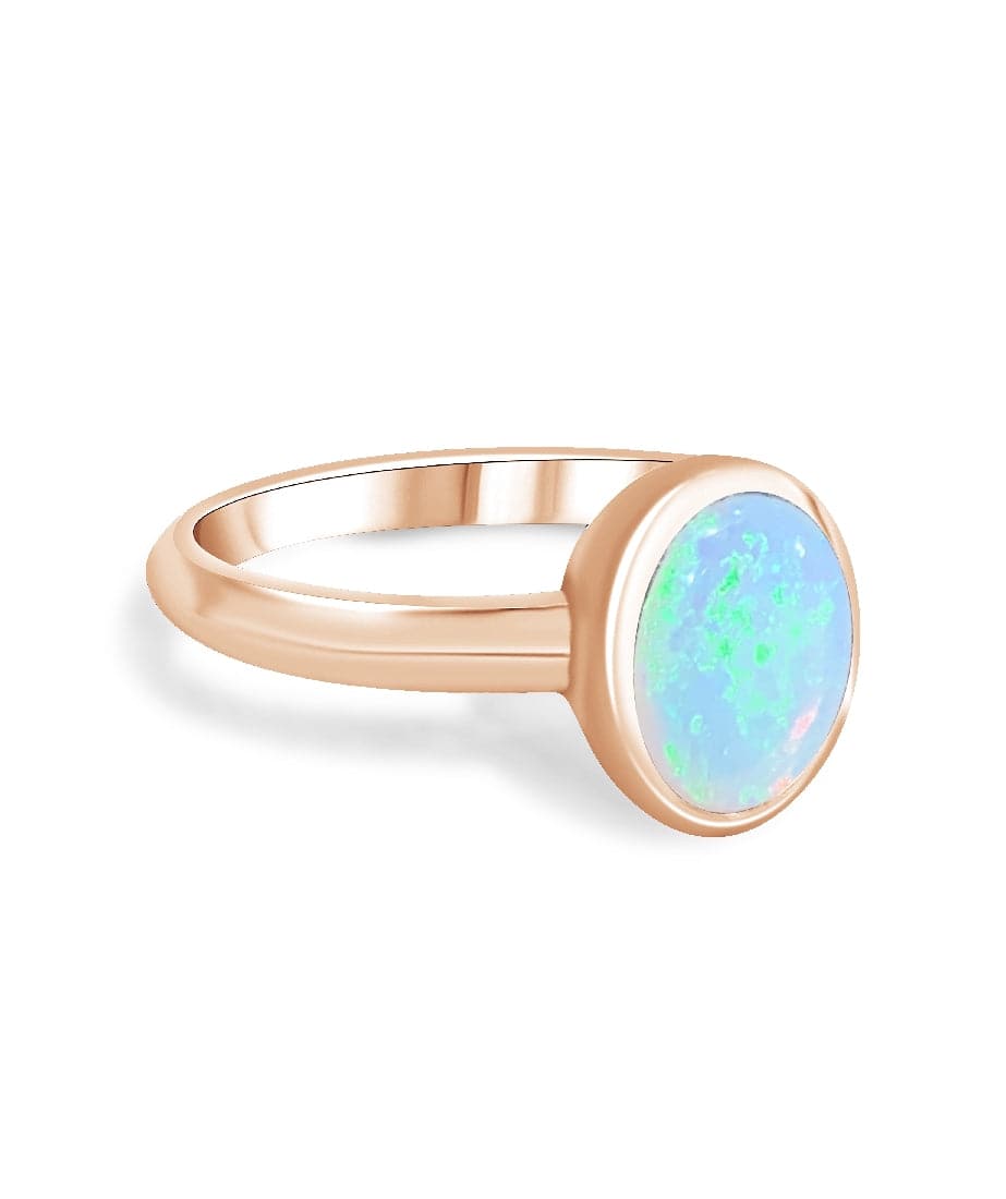 Rose Gold plated Sterling Silver Opal ring - Masterpiece Jewellery Opal & Gems Sydney Australia | Online Shop